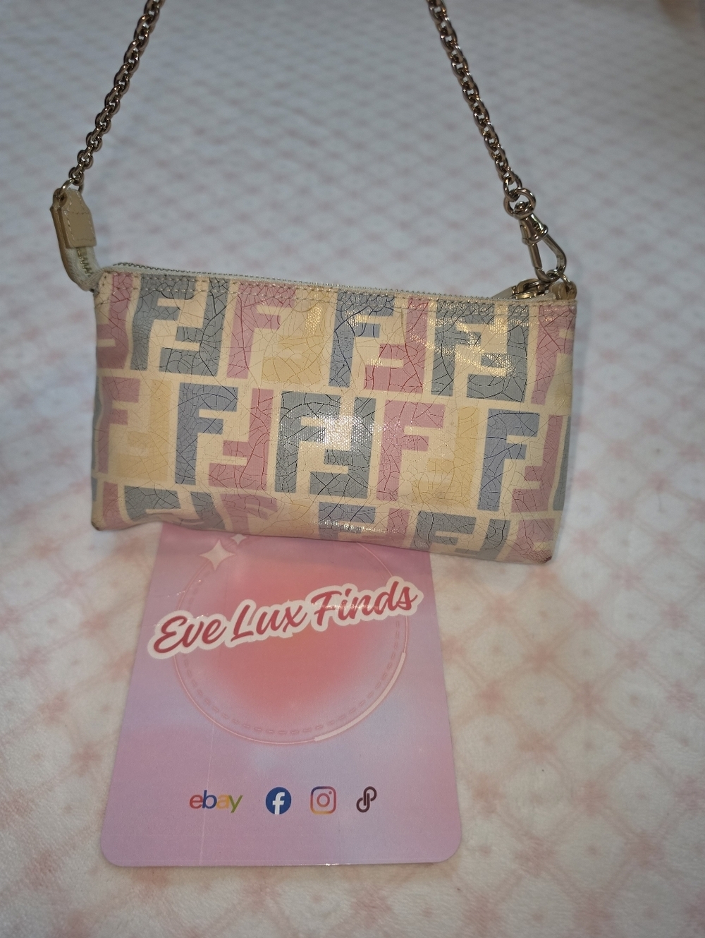 Fendi Zucca Mini Pochette Chain Bag – Vintage FF Monogram - Picture 5 of 9